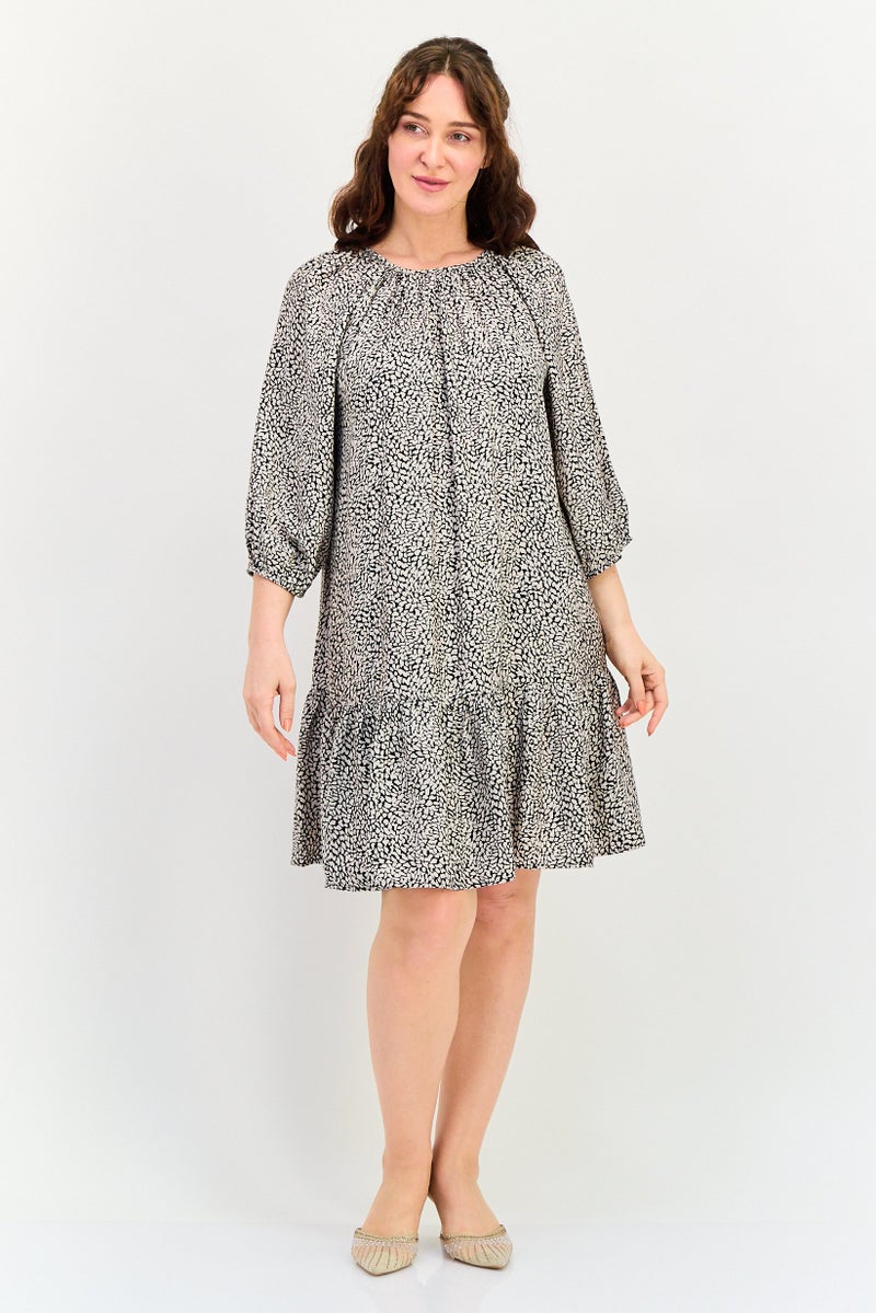 Fire & Glory Women Allover Print Midi Dress, Multicolor - Image 2